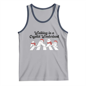 Funny Fresno Nightcrawlers Christmas Gift Tank Top Walking In A Cryptid Wonderland TS12 Athletic Heather Navy Print Your Wear