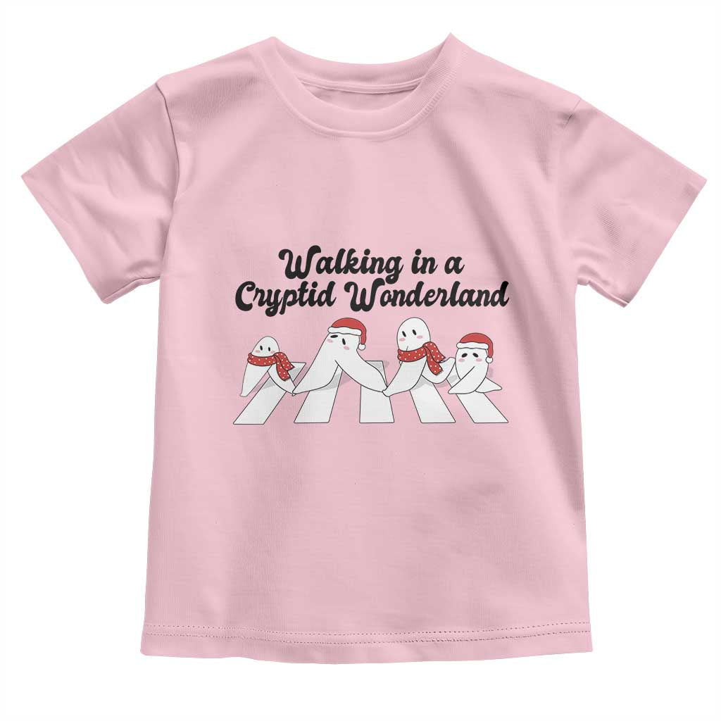 Funny Fresno Nightcrawlers Christmas Gift Toddler T Shirt Walking In A Cryptid Wonderland TS12 Light Pink Print Your Wear