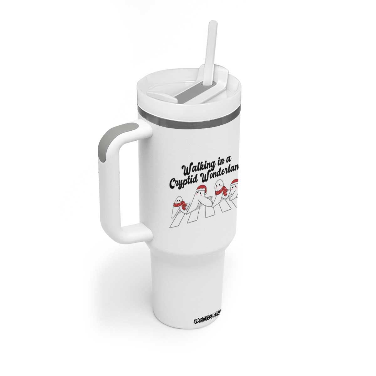 Funny Fresno Nightcrawlers Christmas Gift Tumbler With Handle Walking In A Cryptid Wonderland TS12 Print Your Wear