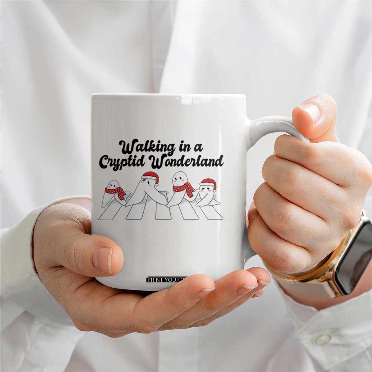 Funny Fresno Nightcrawlers Christmas Gift Coffee Mug Walking In A Cryptid Wonderland TS12 Print Your Wear