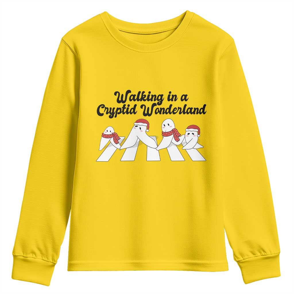 Funny Fresno Nightcrawlers Christmas Gift Youth Sweatshirt Walking In A Cryptid Wonderland TS12 Daisy Print Your Wear