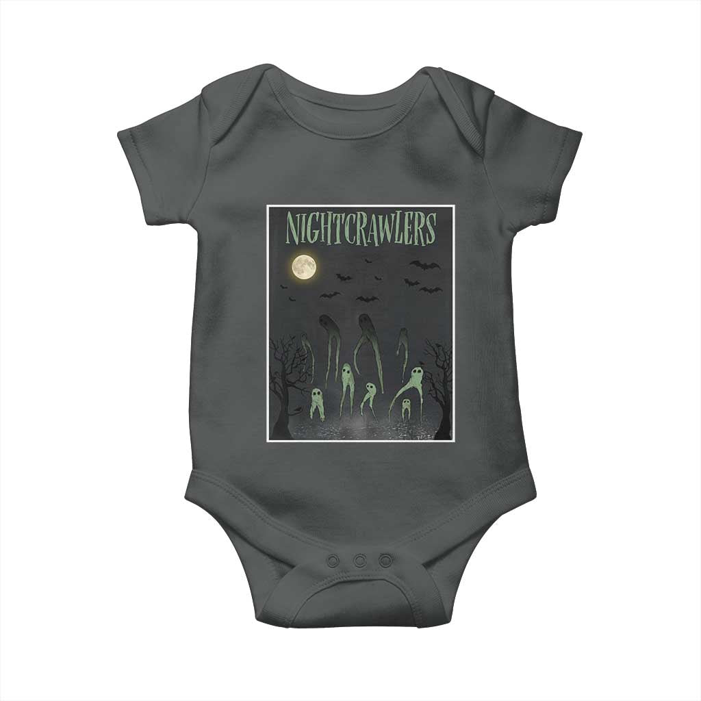 Fresno Nightcrawlers Baby Onesie Gothic Cryptid Horror Fan Gift TS12 Dark Heather Print Your Wear