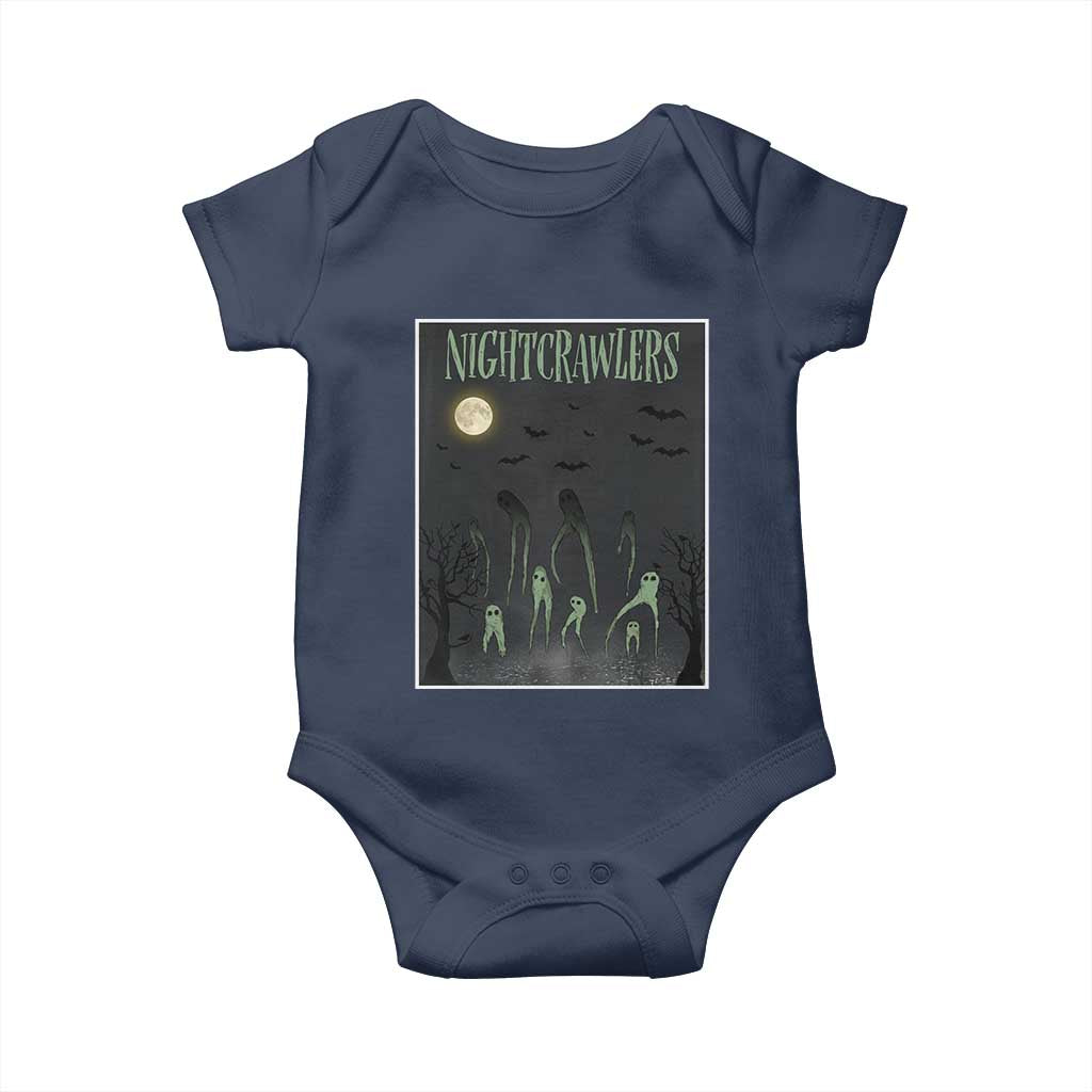 Fresno Nightcrawlers Baby Onesie Gothic Cryptid Horror Fan Gift TS12 Navy Print Your Wear