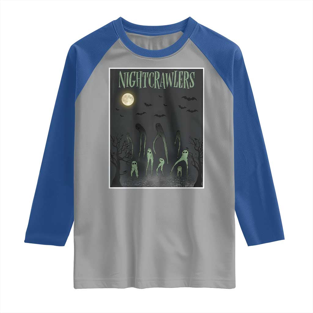Fresno Nightcrawlers Raglan Shirt Gothic Cryptid Horror Fan Gift TS12 Sport Gray Royal Print Your Wear