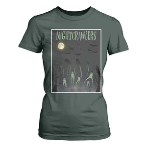 Fresno Nightcrawlers T Shirt For Women Gothic Cryptid Horror Fan Gift TS12 Dark Forest Green Print Your Wear