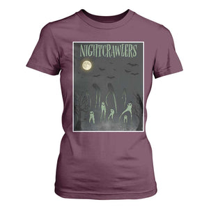 Fresno Nightcrawlers T Shirt For Women Gothic Cryptid Horror Fan Gift TS12 Maroon Print Your Wear