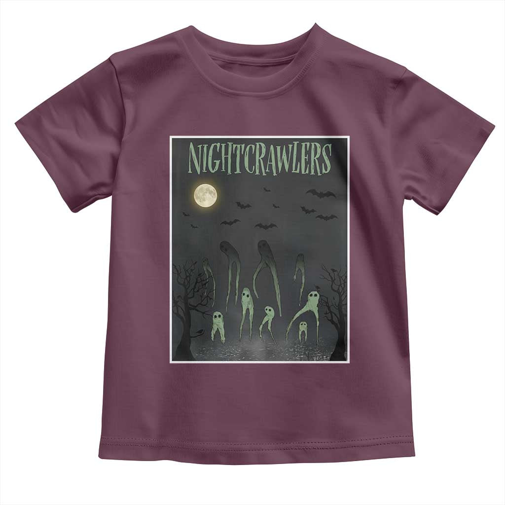 Fresno Nightcrawlers Toddler T Shirt Gothic Cryptid Horror Fan Gift TS12 Maroon Print Your Wear