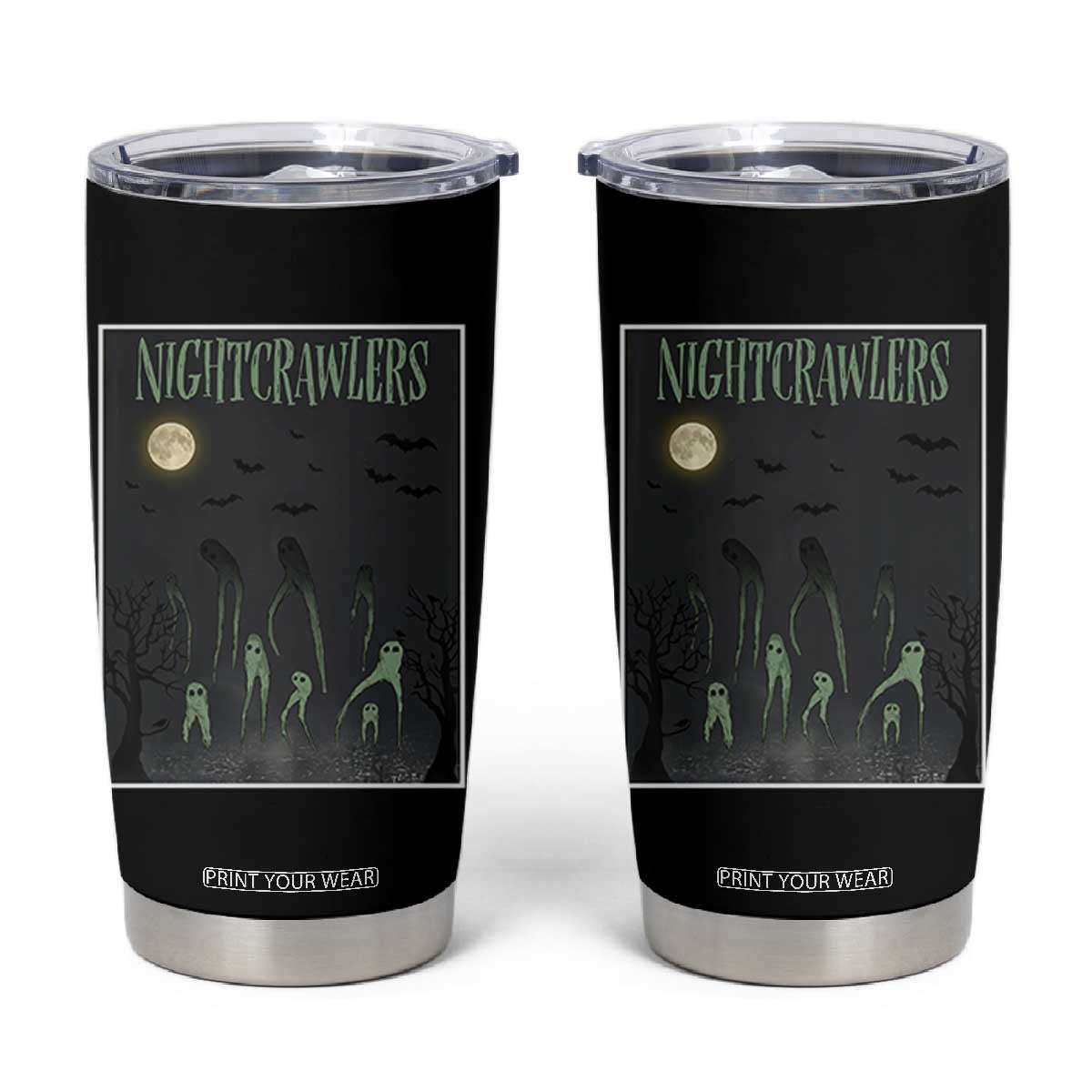 Fresno Nightcrawlers Tumbler Cup Gothic Cryptid Horror Fan Gift TS12 Black Print Your Wear