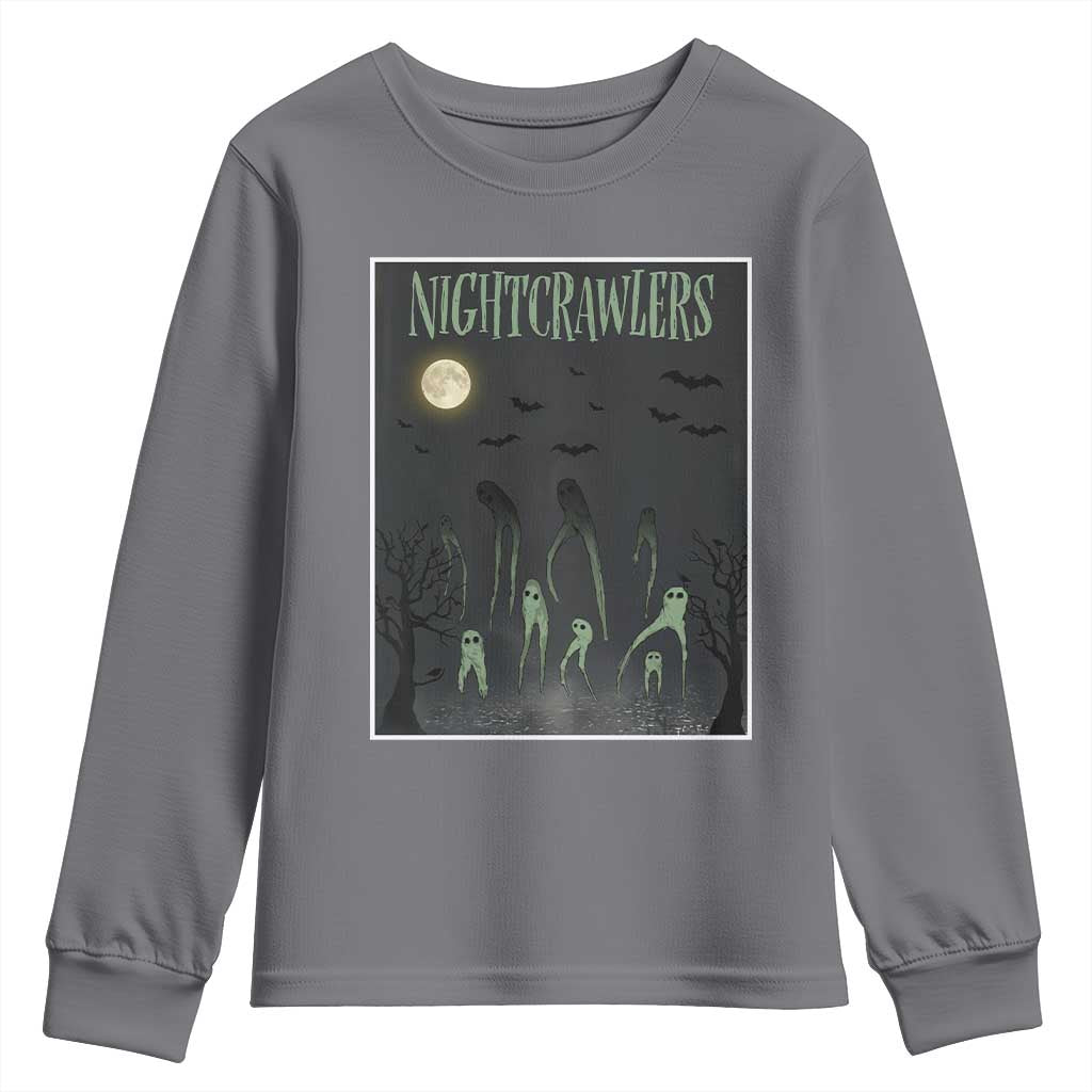 Fresno Nightcrawlers Youth Sweatshirt Gothic Cryptid Horror Fan Gift TS12 Charcoal Print Your Wear