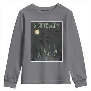 Fresno Nightcrawlers Youth Sweatshirt Gothic Cryptid Horror Fan Gift TS12 Charcoal Print Your Wear