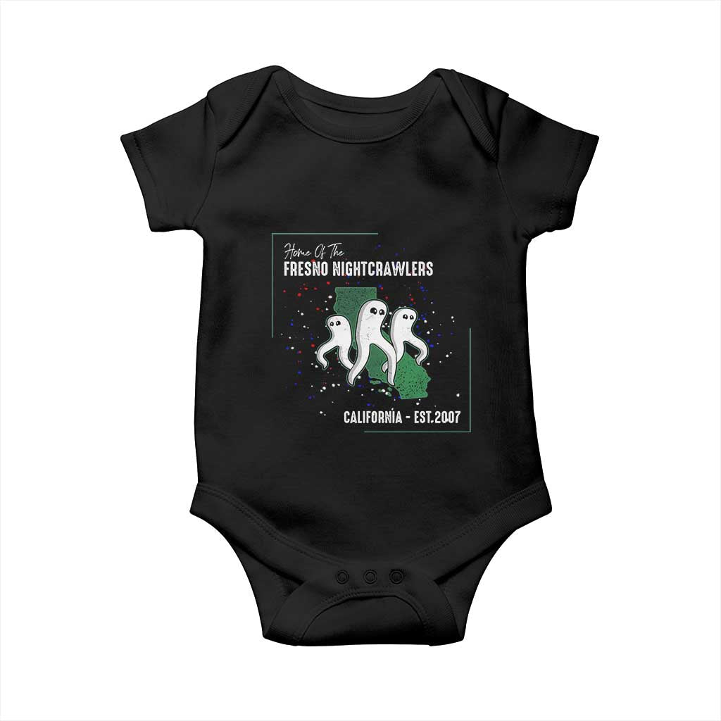 Fresno Nightcrawlers Baby Onesie Home Of California Cryptid Gift TS12 Black Print Your Wear
