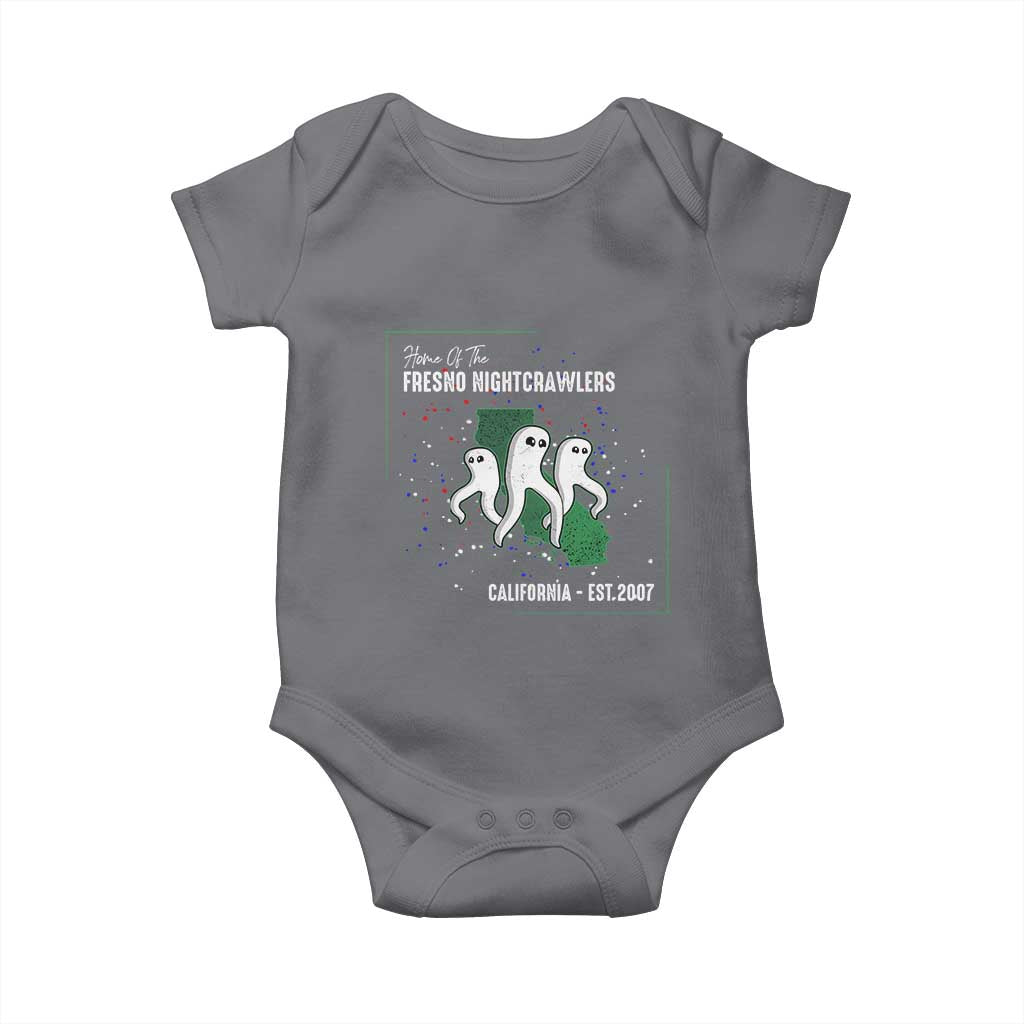 Fresno Nightcrawlers Baby Onesie Home Of California Cryptid Gift TS12 Charcoal Print Your Wear