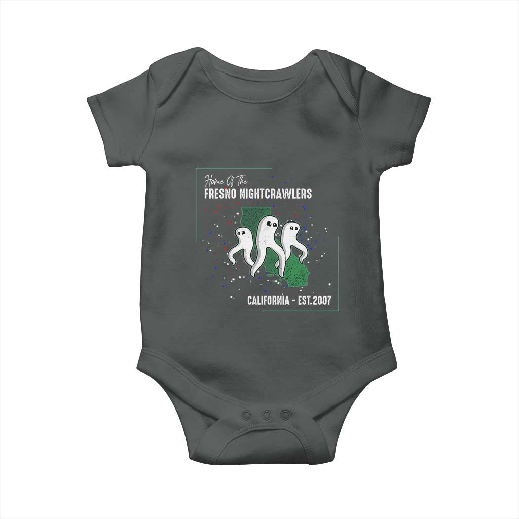 Fresno Nightcrawlers Baby Onesie Home Of California Cryptid Gift TS12 Dark Heather Print Your Wear