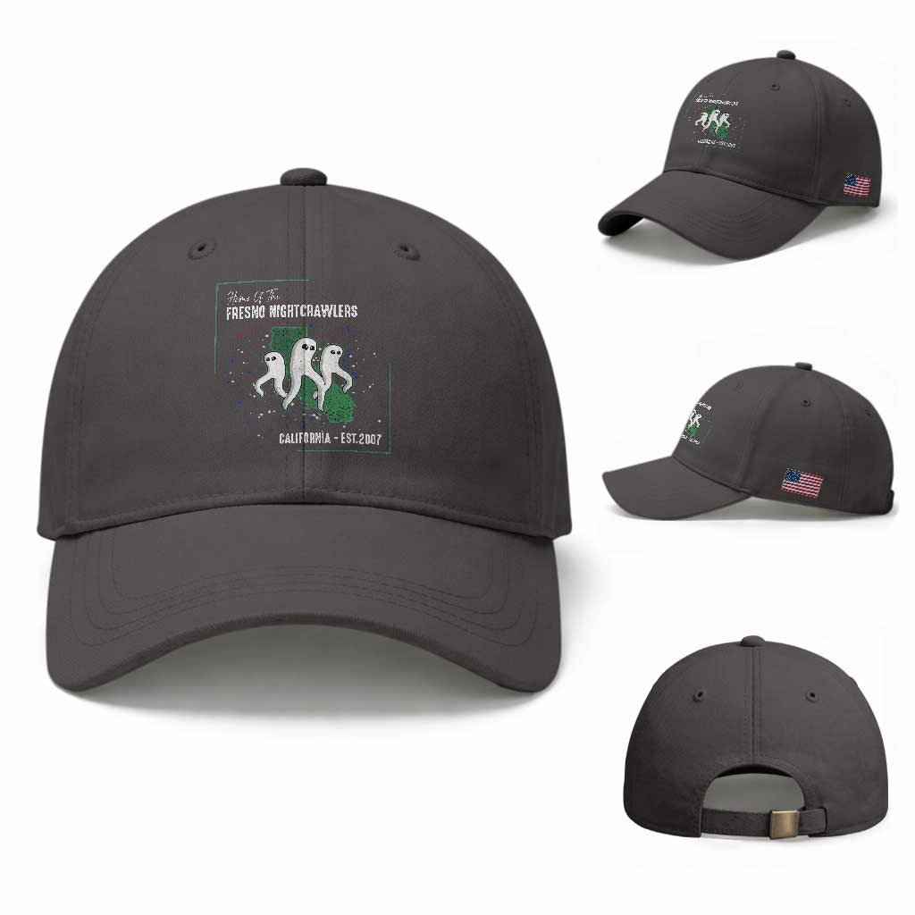 Fresno Nightcrawlers Baseball Cap Home Of California Cryptid Gift TS12 Baseball Cap Universal Fit Dark Gray Print Your Wear