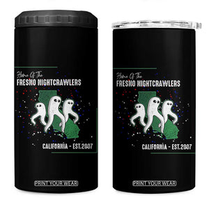 Fresno Nightcrawlers 4 in 1 Can Cooler Tumbler Home Of California Cryptid Gift TS12 One Size: 16 oz Black Print Your Wear