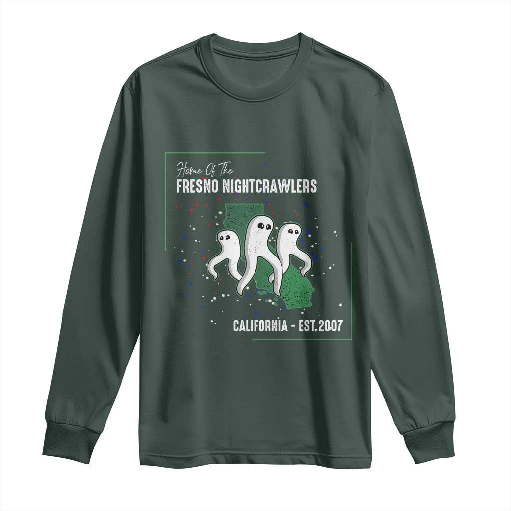 Fresno Nightcrawlers Long Sleeve Shirt Home Of California Cryptid Gift TS12 Dark Forest Green Print Your Wear
