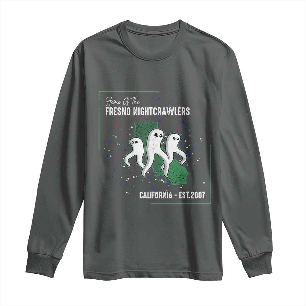 Fresno Nightcrawlers Long Sleeve Shirt Home Of California Cryptid Gift TS12 Dark Heather Print Your Wear