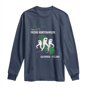 Fresno Nightcrawlers Long Sleeve Shirt Home Of California Cryptid Gift TS12 Navy Print Your Wear