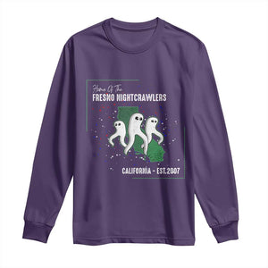 Fresno Nightcrawlers Long Sleeve Shirt Home Of California Cryptid Gift TS12 Purple Print Your Wear