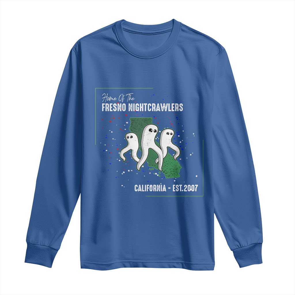 Fresno Nightcrawlers Long Sleeve Shirt Home Of California Cryptid Gift TS12 Royal Blue Print Your Wear