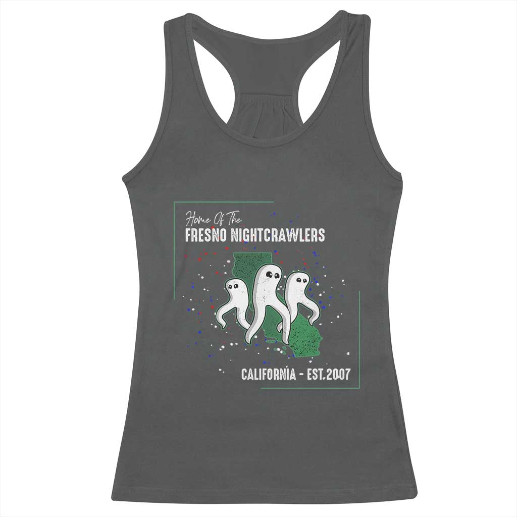 Fresno Nightcrawlers Racerback Tank Top Home Of California Cryptid Gift TS12 Dark Heather Print Your Wear