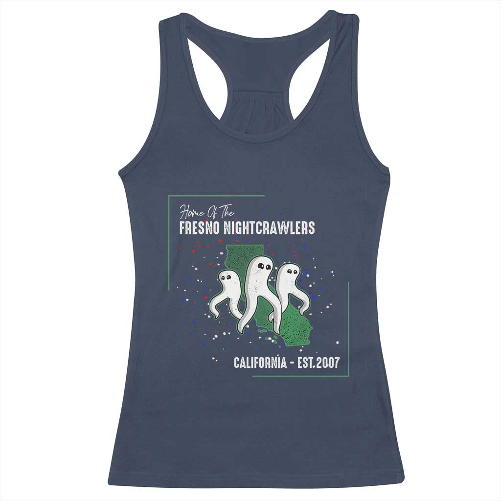 Fresno Nightcrawlers Racerback Tank Top Home Of California Cryptid Gift TS12 Navy Print Your Wear