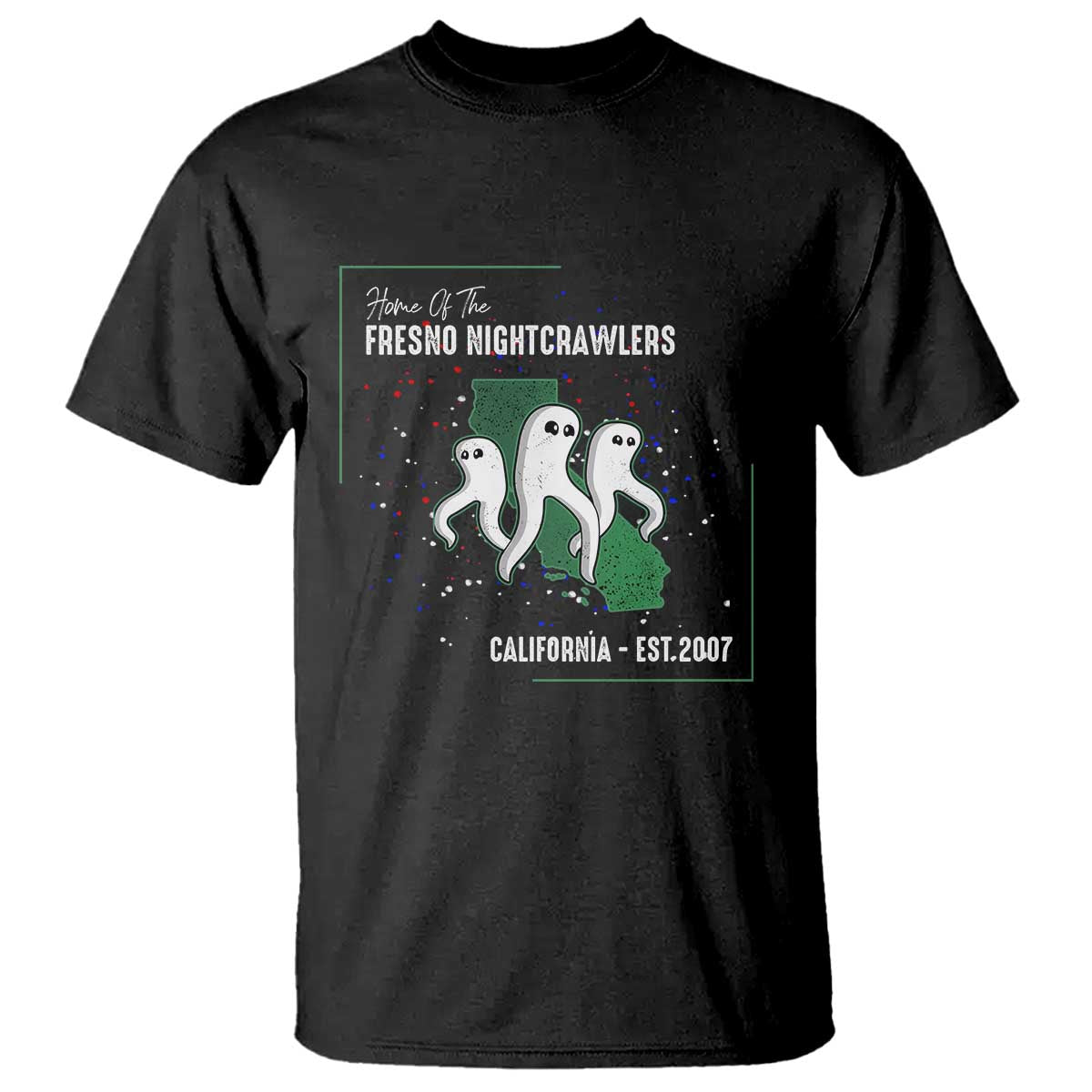 Fresno Nightcrawlers T Shirt - Home Of California Cryptid Gift Tee TS12 Black Print Your Wear
