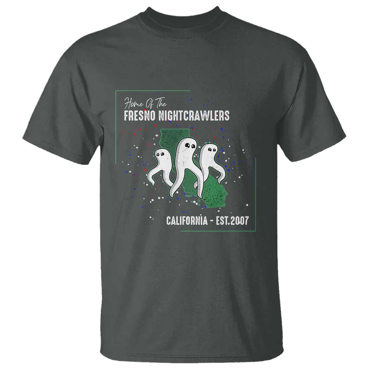 Fresno Nightcrawlers T Shirt - Home Of California Cryptid Gift Tee TS12 Dark Heather Print Your Wear