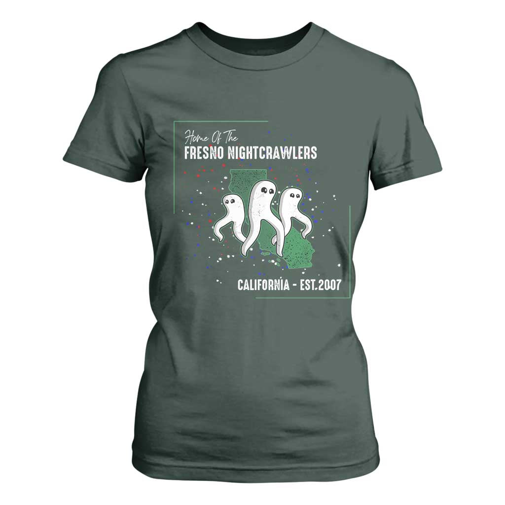 Fresno Nightcrawlers T Shirt For Women Home Of California Cryptid Gift TS12 Dark Forest Green Print Your Wear