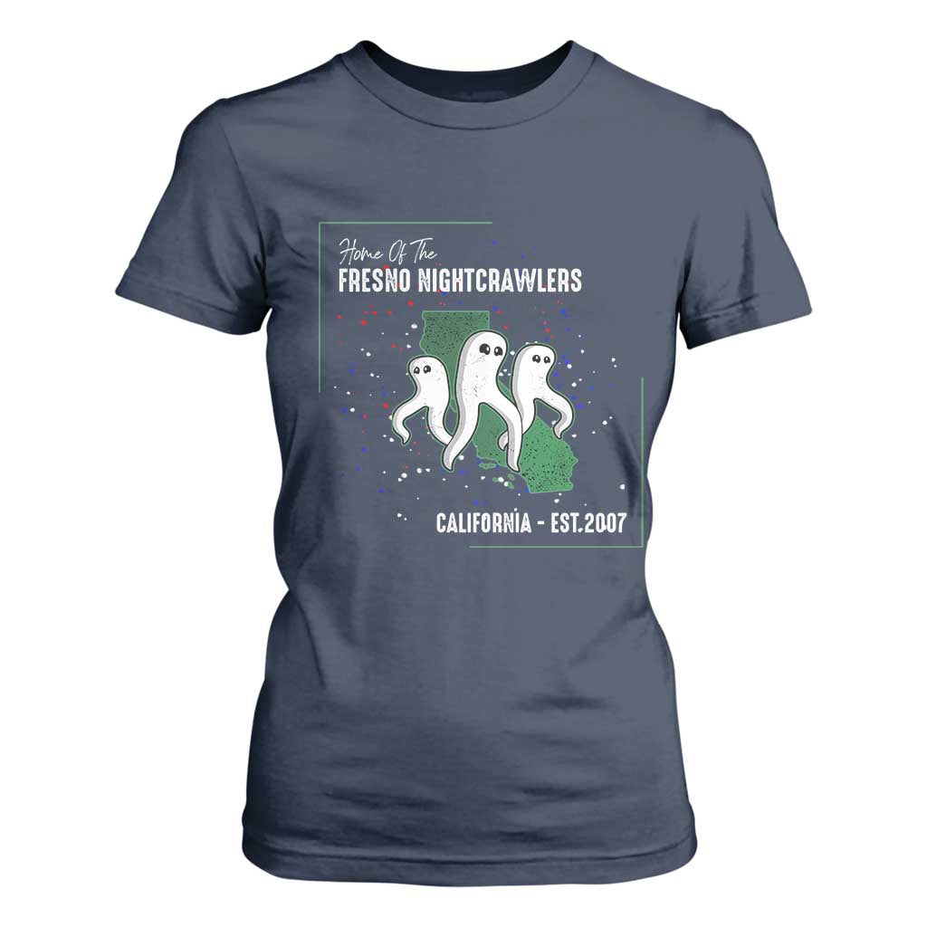 Fresno Nightcrawlers T Shirt For Women Home Of California Cryptid Gift TS12 Navy Print Your Wear