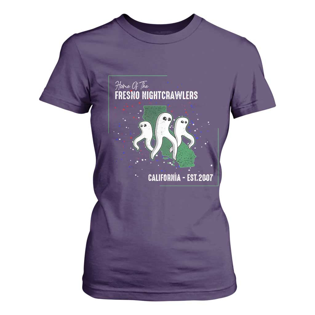 Fresno Nightcrawlers T Shirt For Women Home Of California Cryptid Gift TS12 Purple Print Your Wear