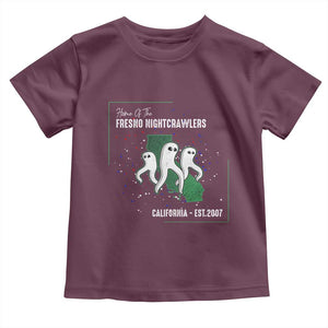 Fresno Nightcrawlers Toddler T Shirt Home Of California Cryptid Gift TS12 Maroon Print Your Wear
