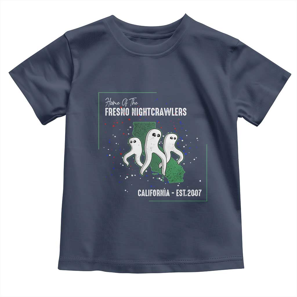 Fresno Nightcrawlers Toddler T Shirt Home Of California Cryptid Gift TS12 Navy Print Your Wear