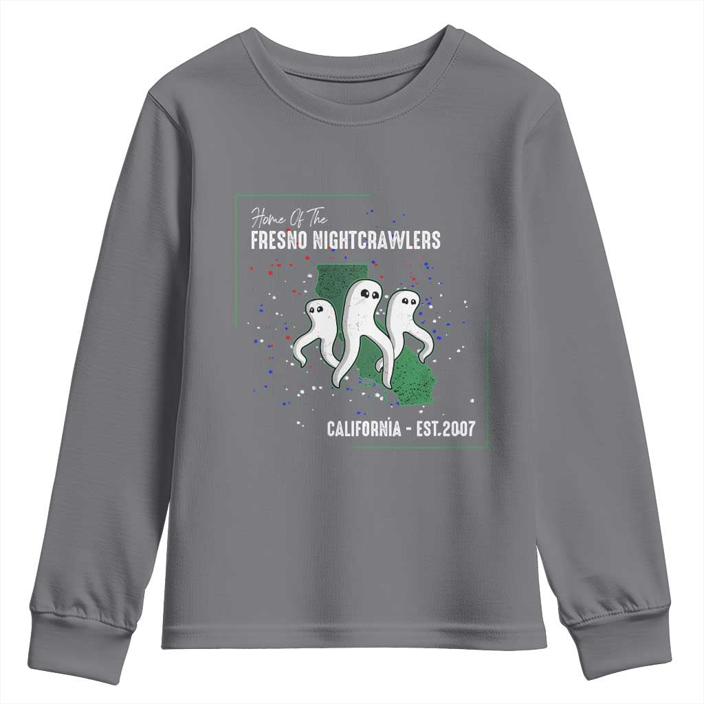 Fresno Nightcrawlers Youth Sweatshirt Home Of California Cryptid Gift TS12 Charcoal Print Your Wear