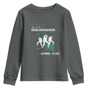 Fresno Nightcrawlers Youth Sweatshirt Home Of California Cryptid Gift TS12 Dark Heather Print Your Wear