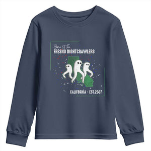 Fresno Nightcrawlers Youth Sweatshirt Home Of California Cryptid Gift TS12 Navy Print Your Wear