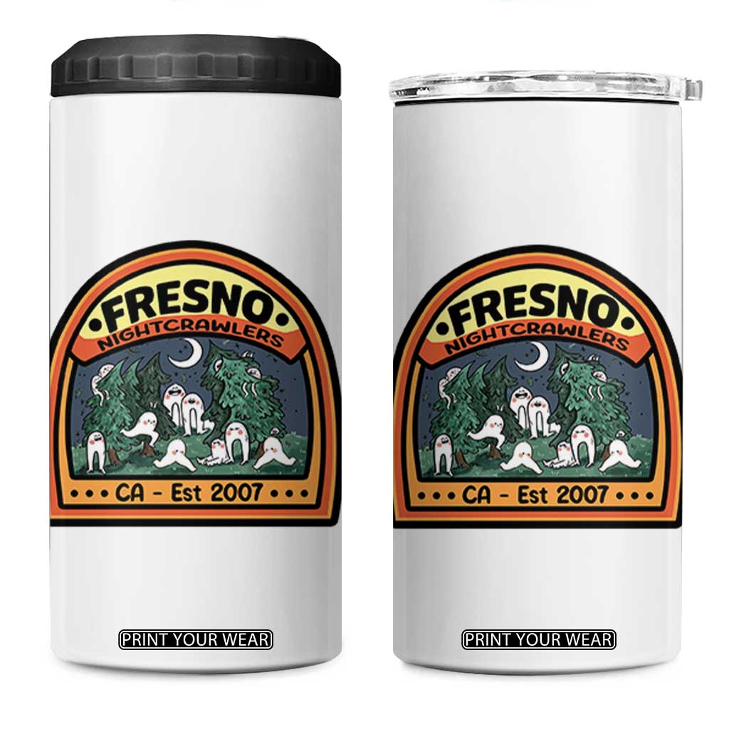 Fresno Nightcrawlers Folklore Gift 4 in 1 Can Cooler Tumbler Home Of California Cryptids TS12 One Size: 16 oz White Print Your Wear