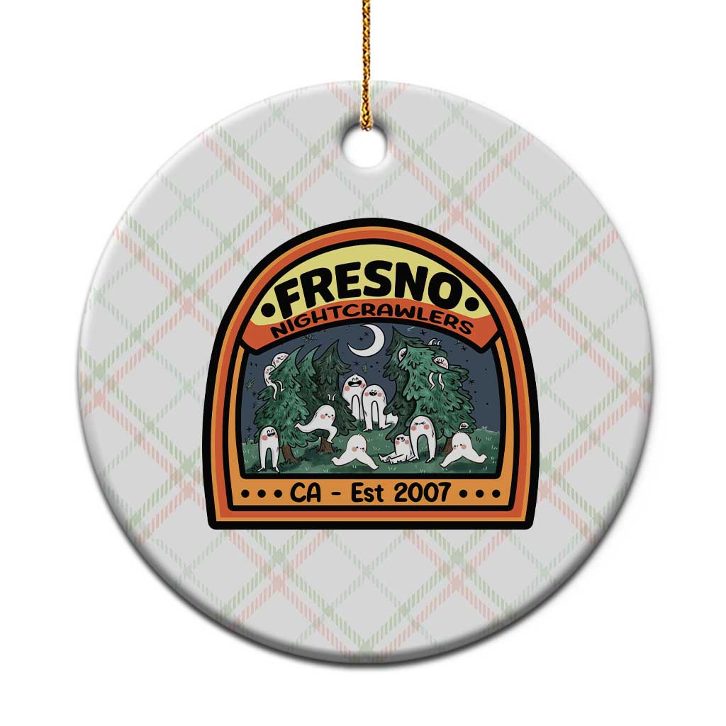 Fresno Nightcrawlers Folklore Gift Ceramic Ornament Home Of California Cryptids TS12 1pc Christmas Plaid Print Your Wear