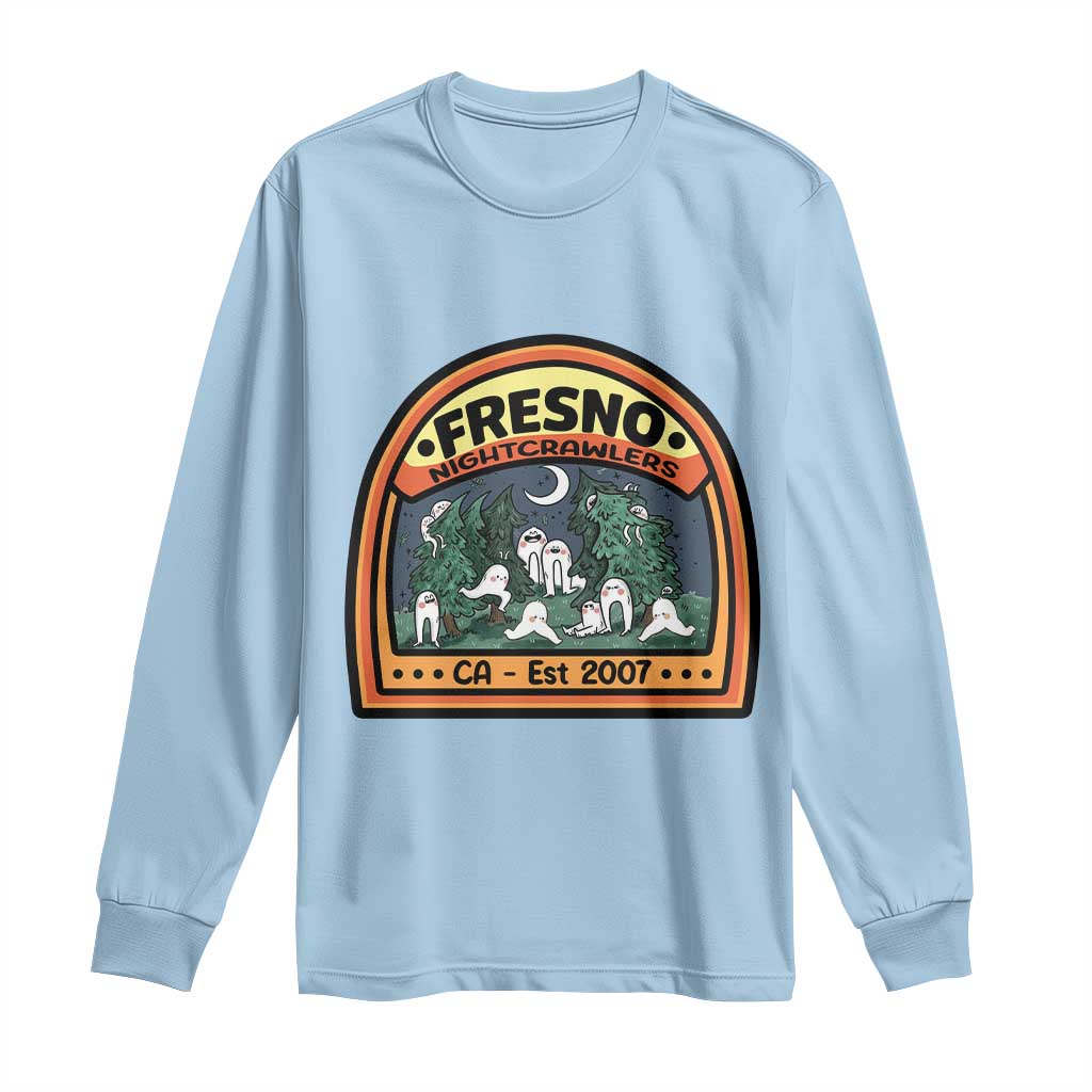 Fresno Nightcrawlers Folklore Gift Long Sleeve Shirt Home Of California Cryptids TS12 Light Blue Print Your Wear