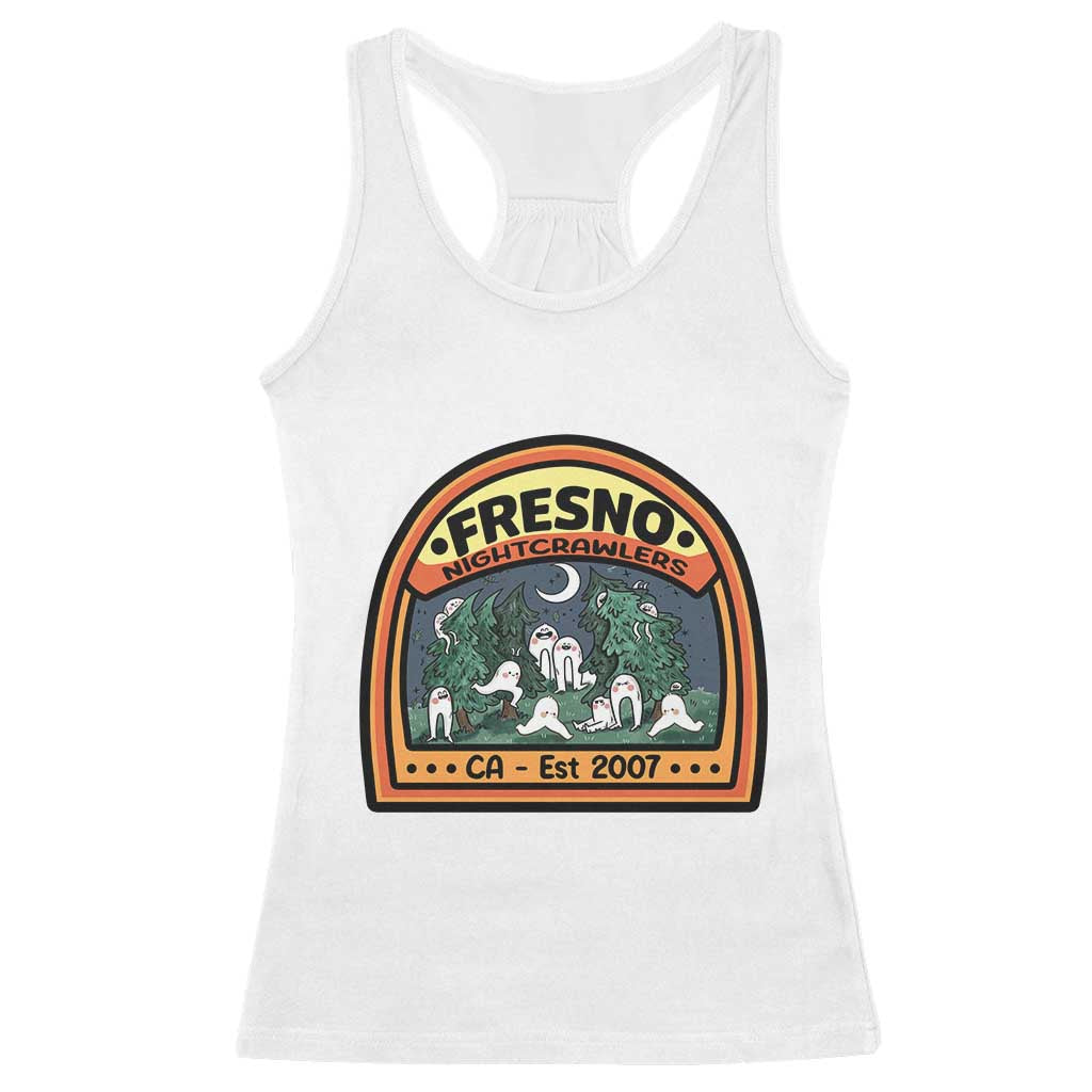 Fresno Nightcrawlers Folklore Gift Racerback Tank Top Home Of California Cryptids TS12 White Print Your Wear