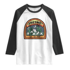 Fresno Nightcrawlers Folklore Gift Raglan Shirt Home Of California Cryptids TS12 White Black Print Your Wear