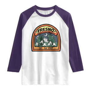 Fresno Nightcrawlers Folklore Gift Raglan Shirt Home Of California Cryptids TS12 White Purple Print Your Wear