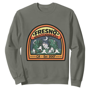 Fresno Nightcrawlers Folklore Gift Sweatshirt Home Of California Cryptids TS12 Military Green Print Your Wear