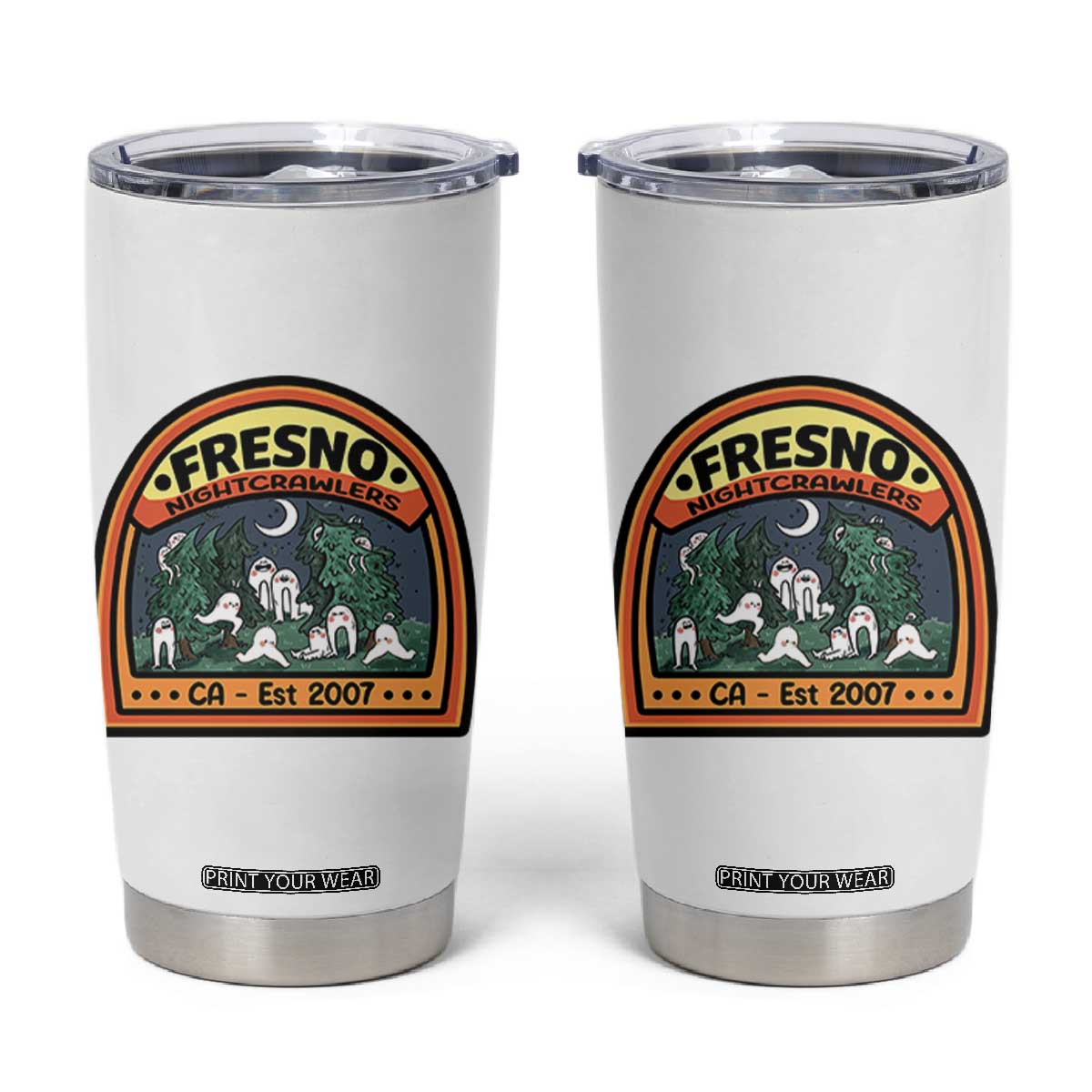 Fresno Nightcrawlers Folklore Gift Tumbler Cup Home Of California Cryptids TS12 White Print Your Wear