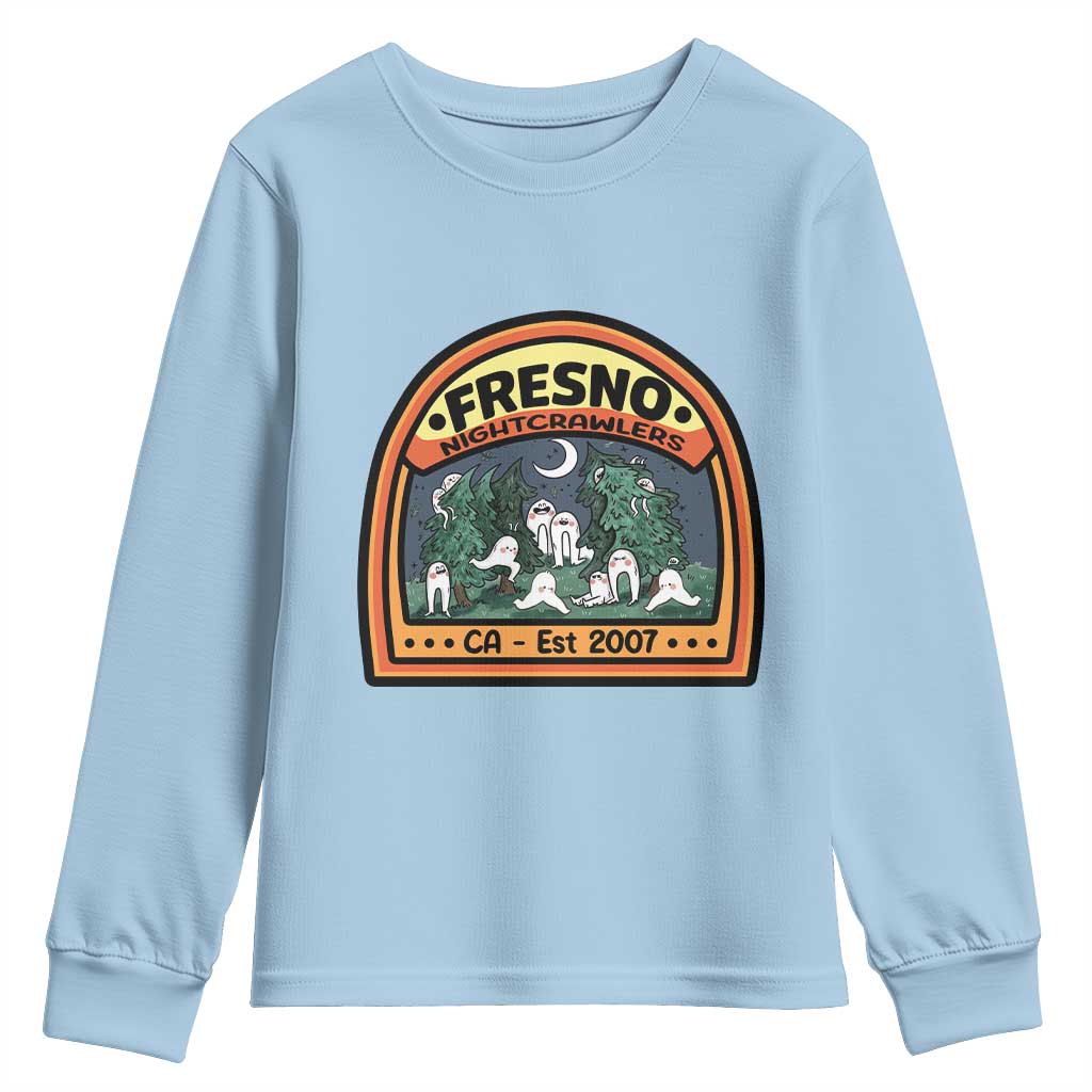 Fresno Nightcrawlers Folklore Gift Youth Sweatshirt Home Of California Cryptids TS12 Light Blue Print Your Wear