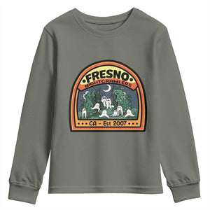 Fresno Nightcrawlers Folklore Gift Youth Sweatshirt Home Of California Cryptids TS12 Military Green Print Your Wear