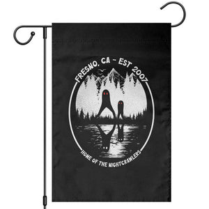 Home Of The Fresno Nightcrawlers Garden Flag California Cryptid Hunter TS12 Black Print Your Wear