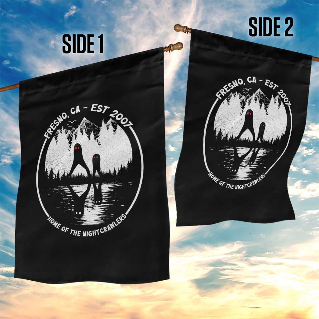 Home Of The Fresno Nightcrawlers Garden Flag California Cryptid Hunter TS12 Print Your Wear