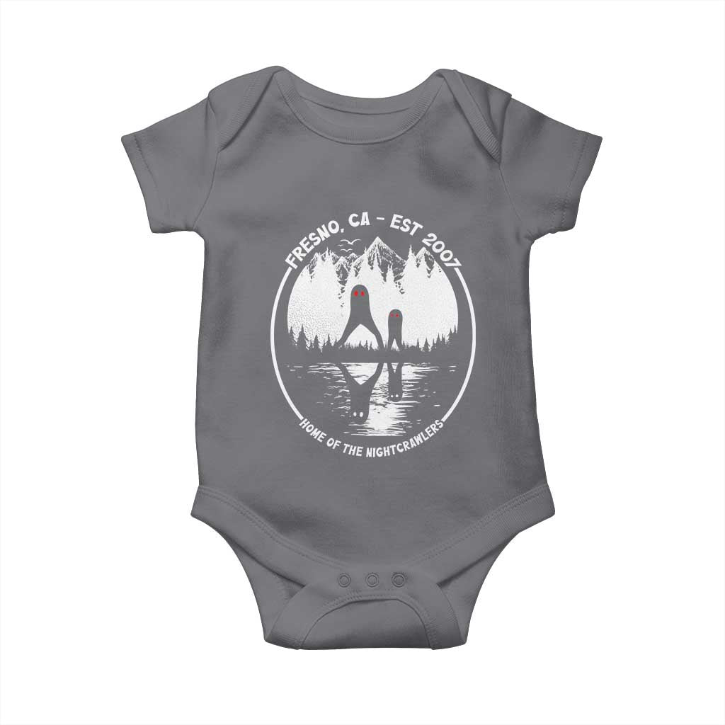 Home Of The Fresno Nightcrawlers Baby Onesie California Cryptid Hunter TS12 Charcoal Print Your Wear