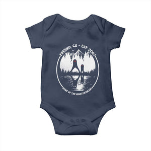 Home Of The Fresno Nightcrawlers Baby Onesie California Cryptid Hunter TS12 Navy Print Your Wear